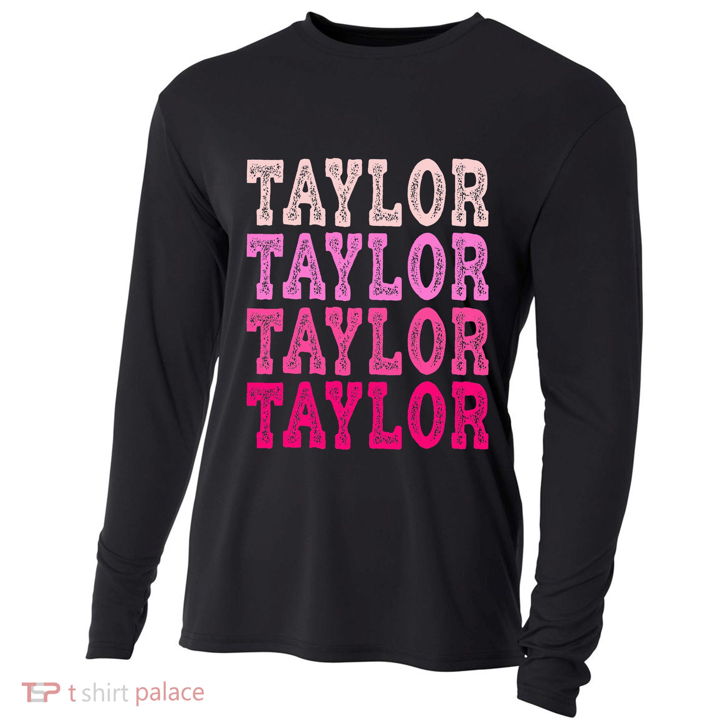 T.aylor First Named Boy Girl Baby Birthday Cooling Performance Long Sleeve Crew