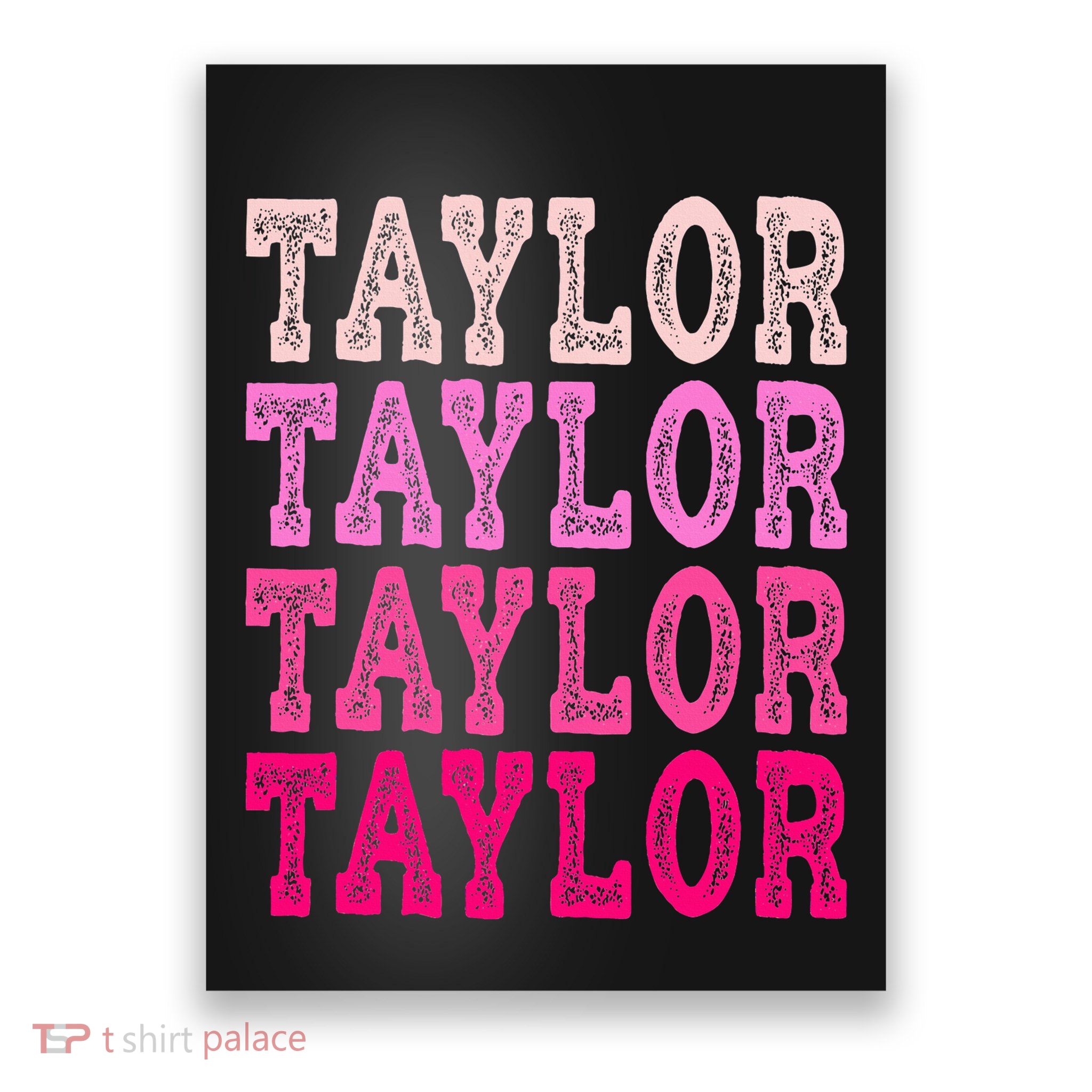T.aylor First Named Boy Girl Baby Birthday Poster