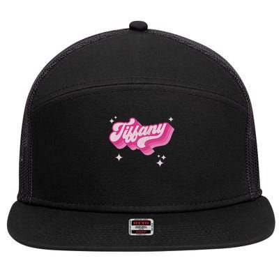 Tiffany First Name Girl Vintage Style 70s Personalized Retro 7 Panel Mesh Trucker Snapback Hat