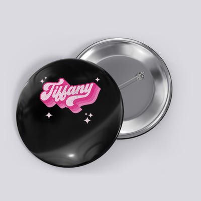 Tiffany First Name Girl Vintage Style 70s Personalized Retro Button