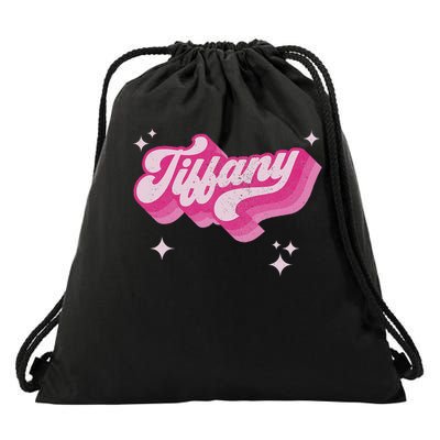Tiffany First Name Girl Vintage Style 70s Personalized Retro Drawstring Bag