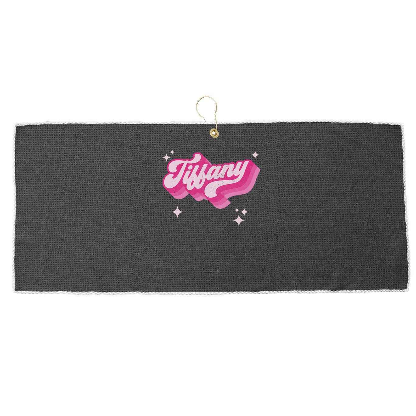 Tiffany First Name Girl Vintage Style 70s Personalized Retro Large Microfiber Waffle Golf Towel