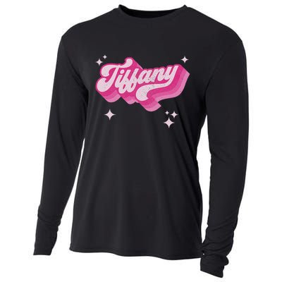 Tiffany First Name Girl Vintage Style 70s Personalized Retro Cooling Performance Long Sleeve Crew