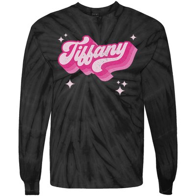 Tiffany First Name Girl Vintage Style 70s Personalized Retro Tie-Dye Long Sleeve Shirt
