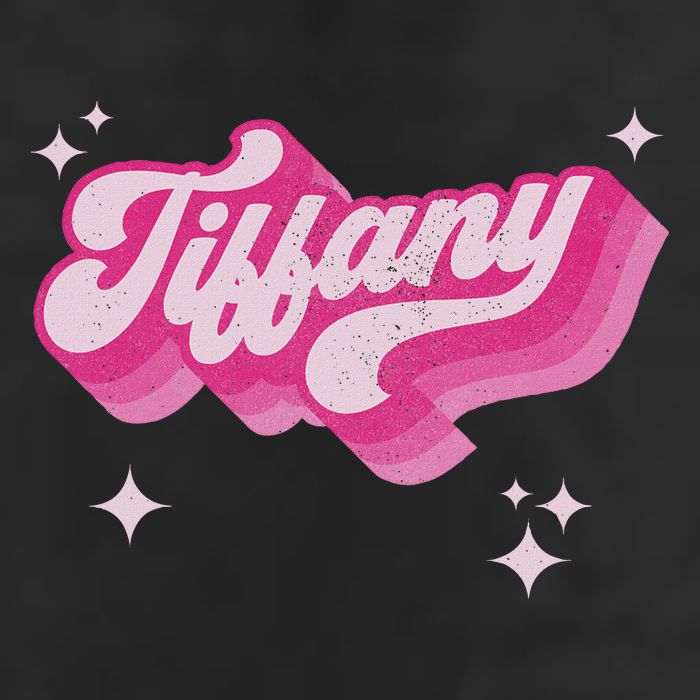 Tiffany First Name Girl Vintage Style 70s Personalized Retro Golf Towel