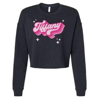 Tiffany First Name Girl Vintage Style 70s Personalized Retro Cropped Pullover Crew