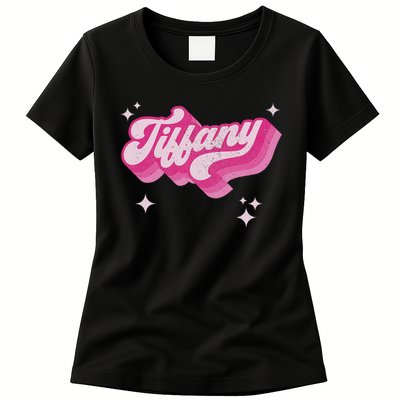 Tiffany First Name Girl Vintage Style 70s Personalized Retro Womens T-Shirt