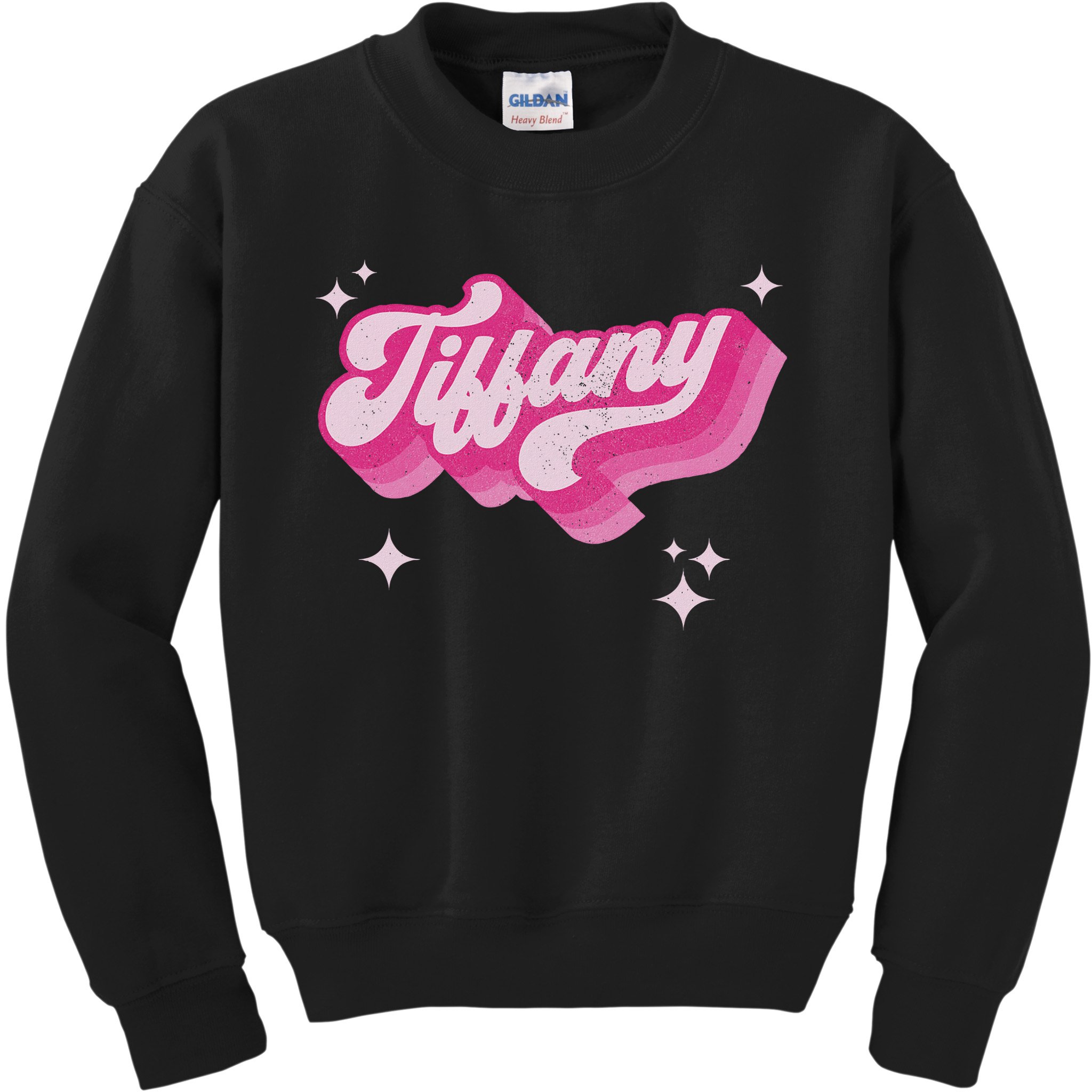 Tiffany First Name Girl Vintage Style 70s Personalized Retro Kids Sweatshirt