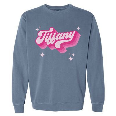 Tiffany First Name Girl Vintage Style 70s Personalized Retro Garment-Dyed Sweatshirt