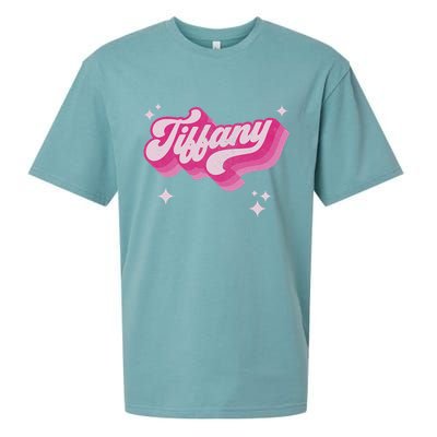 Tiffany First Name Girl Vintage Style 70s Personalized Retro Sueded Cloud Jersey T-Shirt