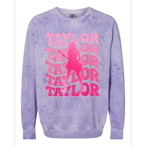 Taylor First Name Personalized 80S Colorblast Crewneck Sweatshirt