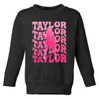 Taylor First Name Personalized 80S Toddler Sweatshirt