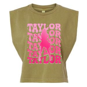 Taylor First Name Personalized 80S Garment-Dyed Women's Muscle Tee