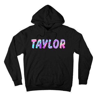 T.AYLOR First Name Personalized retro TA.YLOR name  Hoodie