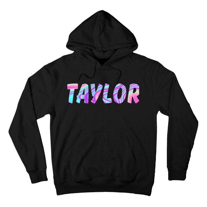 T.AYLOR First Name Personalized retro TA.YLOR name  Hoodie