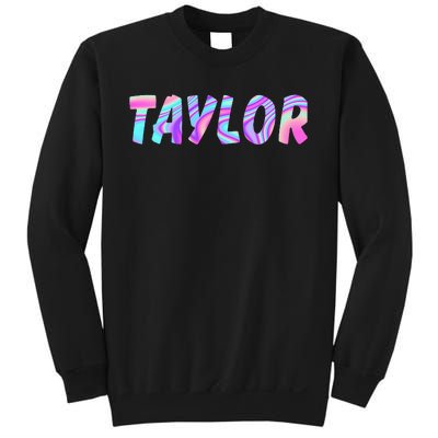 T.AYLOR First Name Personalized retro TA.YLOR name  Sweatshirt