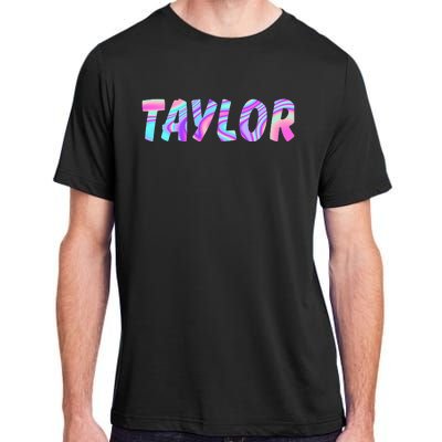 T.AYLOR First Name Personalized retro TA.YLOR name  Adult ChromaSoft Performance T-Shirt