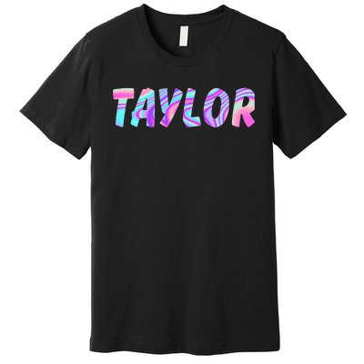 T.AYLOR First Name Personalized retro TA.YLOR name  Premium T-Shirt