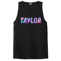 T.AYLOR First Name Personalized retro TA.YLOR name  PosiCharge Competitor Tank