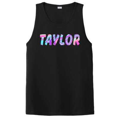 T.AYLOR First Name Personalized retro TA.YLOR name  PosiCharge Competitor Tank