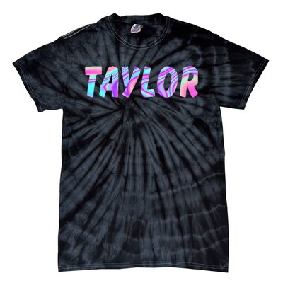 T.AYLOR First Name Personalized retro TA.YLOR name  Tie-Dye T-Shirt