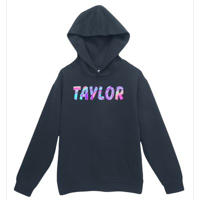 T.AYLOR First Name Personalized retro TA.YLOR name  Urban Pullover Hoodie