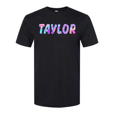 T.AYLOR First Name Personalized retro TA.YLOR name  Softstyle CVC T-Shirt