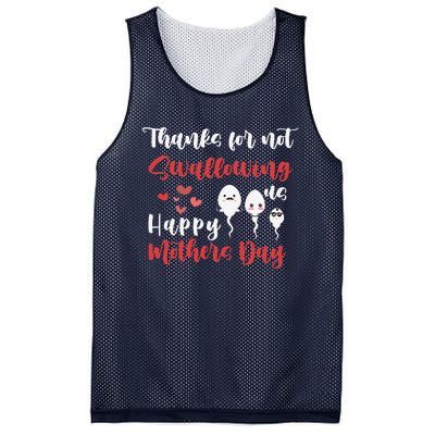 Thanks For Not Swallowing Us Happy Mother's Day Father's Day Mesh Reversible Basketball Jersey Tank