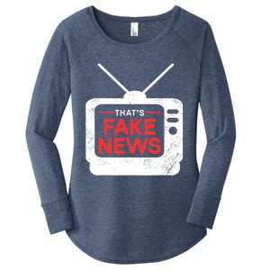 Thats Fake News Rights Press Freedom Journalism Women's Perfect Tri Tunic Long Sleeve Shirt