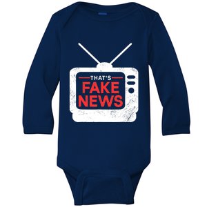 Thats Fake News Rights Press Freedom Journalism Baby Long Sleeve Bodysuit