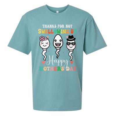 Thanks For Not Swallowing Us Happy Mother's Day For Mother Sueded Cloud Jersey T-Shirt