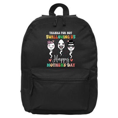 Thanks For Not Swallowing Us Happy Mother's Day For Mother 16 in Basic Backpack