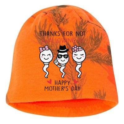 Thanks For Not Swallowing Us Happy Mother's Day Funny Kati - Camo Knit Beanie