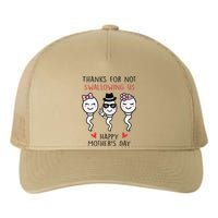 Thanks For Not Swallowing Us Happy Mother's Day Funny Yupoong Adult 5-Panel Trucker Hat