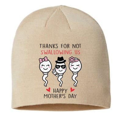 Thanks For Not Swallowing Us Happy Mother's Day Funny Sustainable Beanie