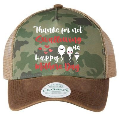 Thanks For Not Swallowing Us Happy Mother's Day Legacy Tie Dye Trucker Hat