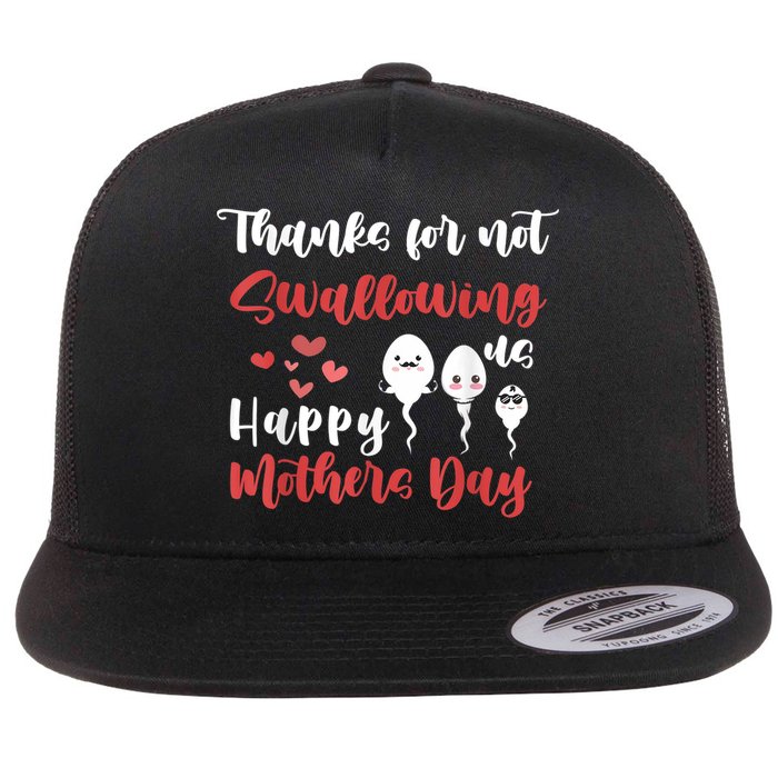 Thanks For Not Swallowing Us Happy Mother's Day Flatbill Hat