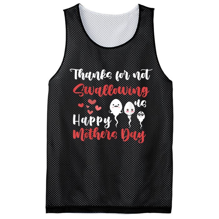 Thanks For Not Swallowing Us Happy Mother's Day Mesh Reversible Basketball Jersey Tank