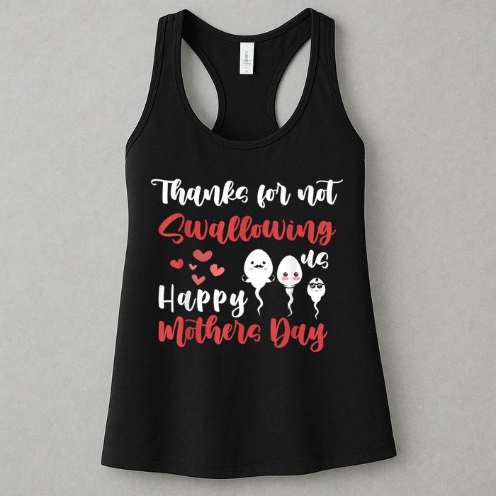 Thanks For Not Swallowing Us Happy Mother's Day Womens Tank Top