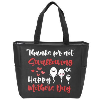 Thanks For Not Swallowing Us Happy Mother's Day Zip Tote Bag