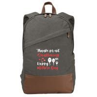 Thanks For Not Swallowing Us Happy Mother's Day Cotton Canvas Backpack