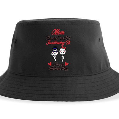 Thanks For Not Swallowing Us Happy Mother's Day Sustainable Bucket Hat