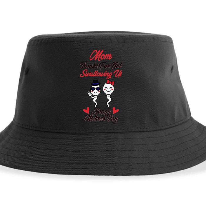 Thanks For Not Swallowing Us Happy Mother's Day Sustainable Bucket Hat