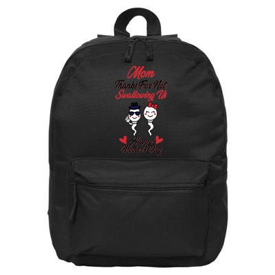 Thanks For Not Swallowing Us Happy Mother's Day 16 in Basic Backpack