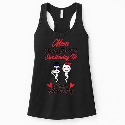 Thanks For Not Swallowing Us Happy Mother's Day Womens Tank Top