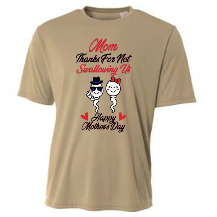 Thanks For Not Swallowing Us Happy Mother's Day Cooling Performance Crew T-Shirt