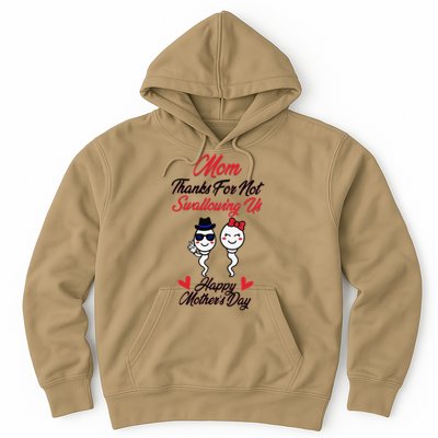 Thanks For Not Swallowing Us Happy Mother's Day Hoodie