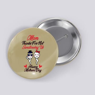 Thanks For Not Swallowing Us Happy Mother's Day Button