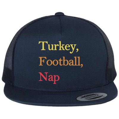 Turkey Football Nap Meaningful Gift Flat Bill Trucker Hat