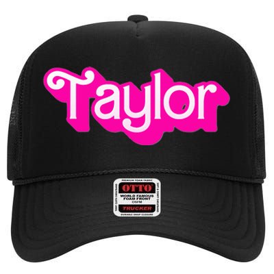 Taylor First Named Baby Birthday High Crown Mesh Back Trucker Hat